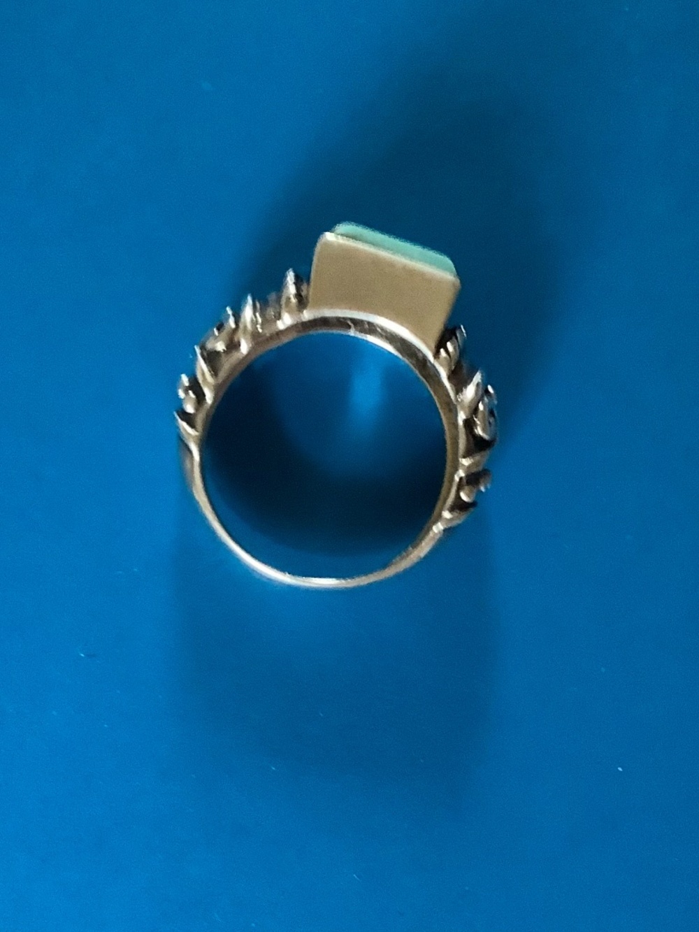 925 Sterling Silver Vintage Turquoise Western Ring SZ 8 - Picture 9 of 16
